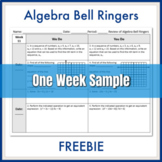 Algebra Review Bell Ringer Freebie