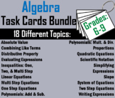 Algebra Task Cards: Slope, Polynomials, One, Two & Multi S