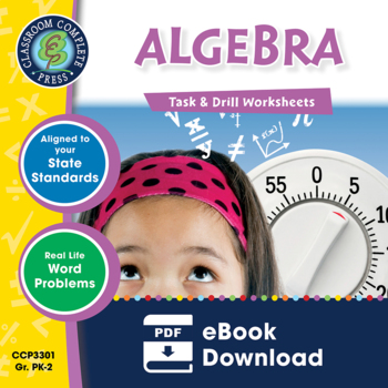 Preview of Algebra - Task & Drill Sheets Gr. PK-2 - Distance Learning