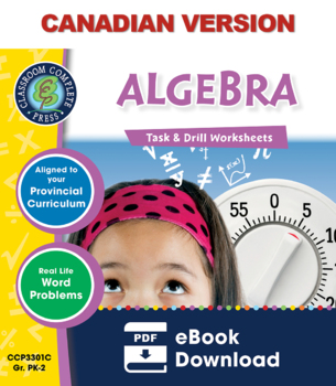 Preview of Algebra - Task & Drill Sheets Gr. PK-2 - Canadian Content