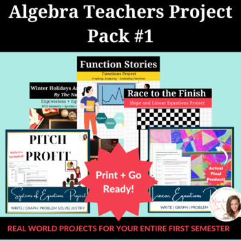 Preview of Algebra Teachers Project Pack #1