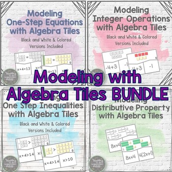 Preview of Algebra Tile Models BUNDLE
