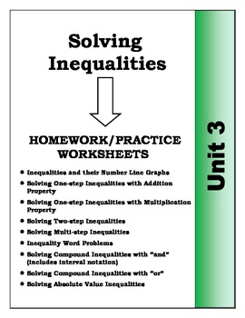 Solving Inequalities Worksheet Teaching Resources Teachers Pay