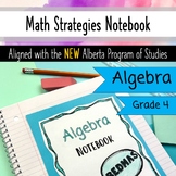 Algebra Unit - Grade 4 Math Notebook - Alberta Aligned - NEW PofS