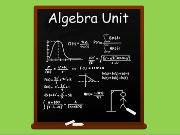 Preview of Algebra Unit of Work