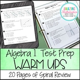 Algebra Warm Ups  - State Test Prep - Algebra 1 EOC & STAA