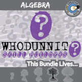 Algebra Whodunnit Activity Bundle - Printable & Digital Ga