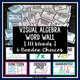 Algebra Word Wall (111 Words!) 
