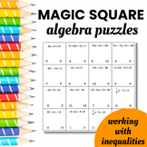 Algebra Working with Inequalities Magic Square Puzzle