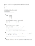 Algebra common core  regent questions in Spanish