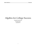 Algebra for College Success