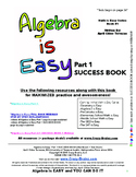 Algebra is Easy SUCCESS BOOK 750+ problems, 12 tests + ans