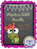 Algebra/Pre Algebra/Middle School Math Quizzes/Assessments