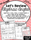 Algebraic Angles Review Notes/Practice Worksheet