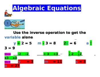 Preview of Algebraic Equation Posters