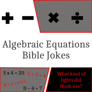 Preview of Algebraic Equations Bible Jokes