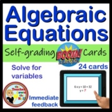 Algebraic Equations Boom Cards Digital Math Activity