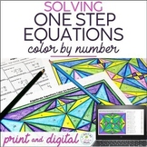 Solving One Step Equations Color by Number Print and Digit