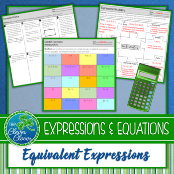 Preview of Equivalent Expressions Practice Worksheets