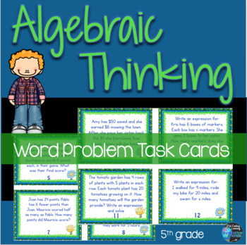 Preview of Algebraic Expressions 5th Grade