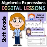 Algebraic Expressions 6th Grade Interactive Google Slides 