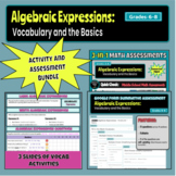 Algebraic Expressions BUNDLE: Activity, 3 Formative and 1 