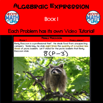 Preview of Algebraic Expressions - Book 1 (with embedded Video Tutorial Links)