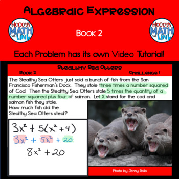 Preview of Algebraic Expressions - Book 2 (with embedded Video Tutorial Links)