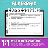 Algebraic Expressions Digital Notes