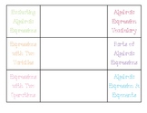 Algebraic Expressions Foldable