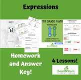 Algebraic Expressions Homework and Answer Key