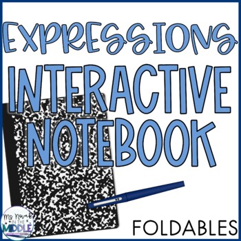 Preview of Algebraic Expressions Interactive Notebook Foldable Bundle