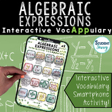 Algebraic Expressions | Algebra Activity | Interactive Voc