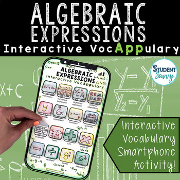 Preview of Algebraic Expressions | Algebra Activity | Interactive VocAPPulary™ - Math