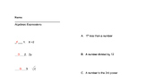 Algebraic Expressions - Modified - Math - Middle School - 