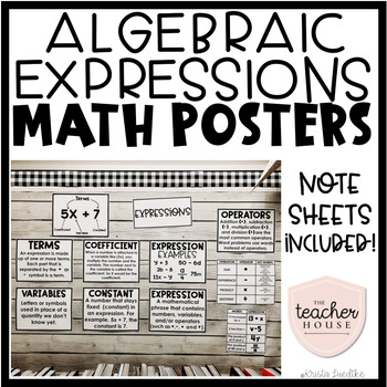 Preview of Algebraic Expressions Posters