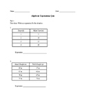 Algebraic Expressions Quiz