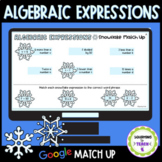 Algebraic Expressions Snowflake Match Up Digital Activity