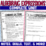 Algebraic Expressions Unit - Lesson Notes Guided Practice 