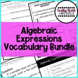 Algebraic Expressions Vocabulary Bundle