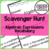 Algebraic Expressions Vocabulary Scavenger Hunt