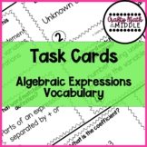 Algebraic Expressions Vocabulary Task Cards