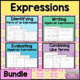 Algebraic Expressions Worksheets Bundle