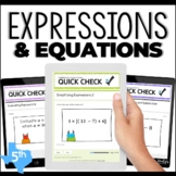 Algebraic Expressions and Equations Quick Check Google Forms