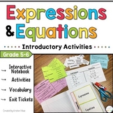 Algebraic Expressions and Equations Introductory Activities