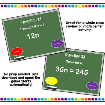 2023 Solving equations jeopardy topics: total 