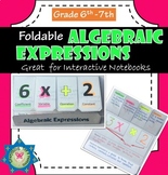 Algebraic Expressions (vocabulary) Foldable PDF + EASEL