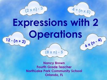 Preview of Algebraic Expressions with two operations