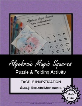 Preview of Algebraic Magic Squares Puzzle and Folding Activity