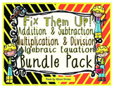 Algebraic Operations Equation Stations Bundle Pack